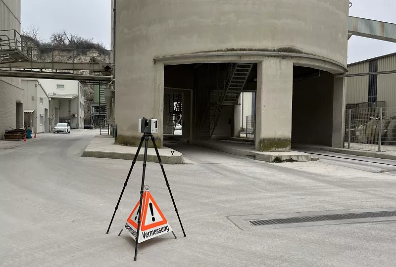 3D Laserscan Verladesilos Kalkwerk Istein