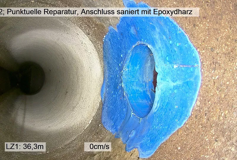 Kanalsanierung Anschluß Epoxydharz
