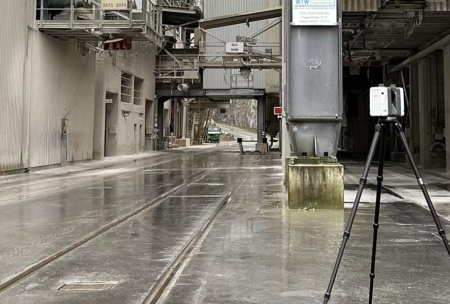 3D Laserscan Verladesilos Kalkwerk Istein