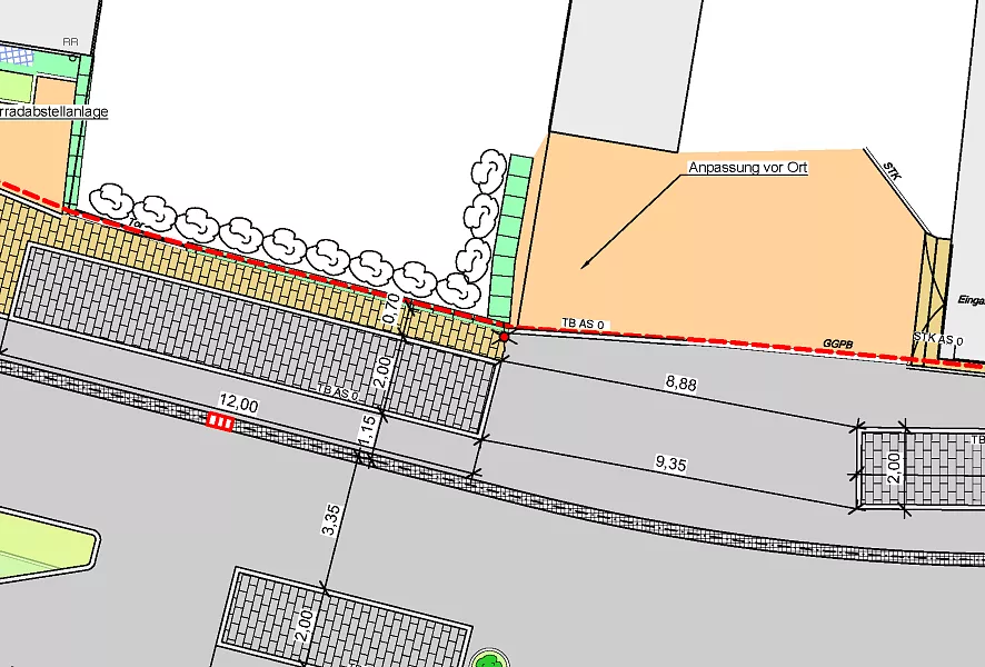 Teilumbau Luisenstraße in Schönau zu Verkehrsberuhigtem Bereich